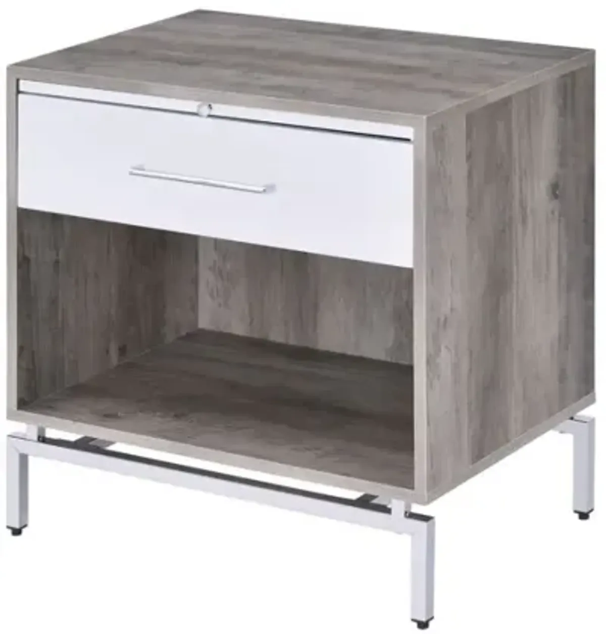 Cistus Accent Table, Weathered Gray Oak White