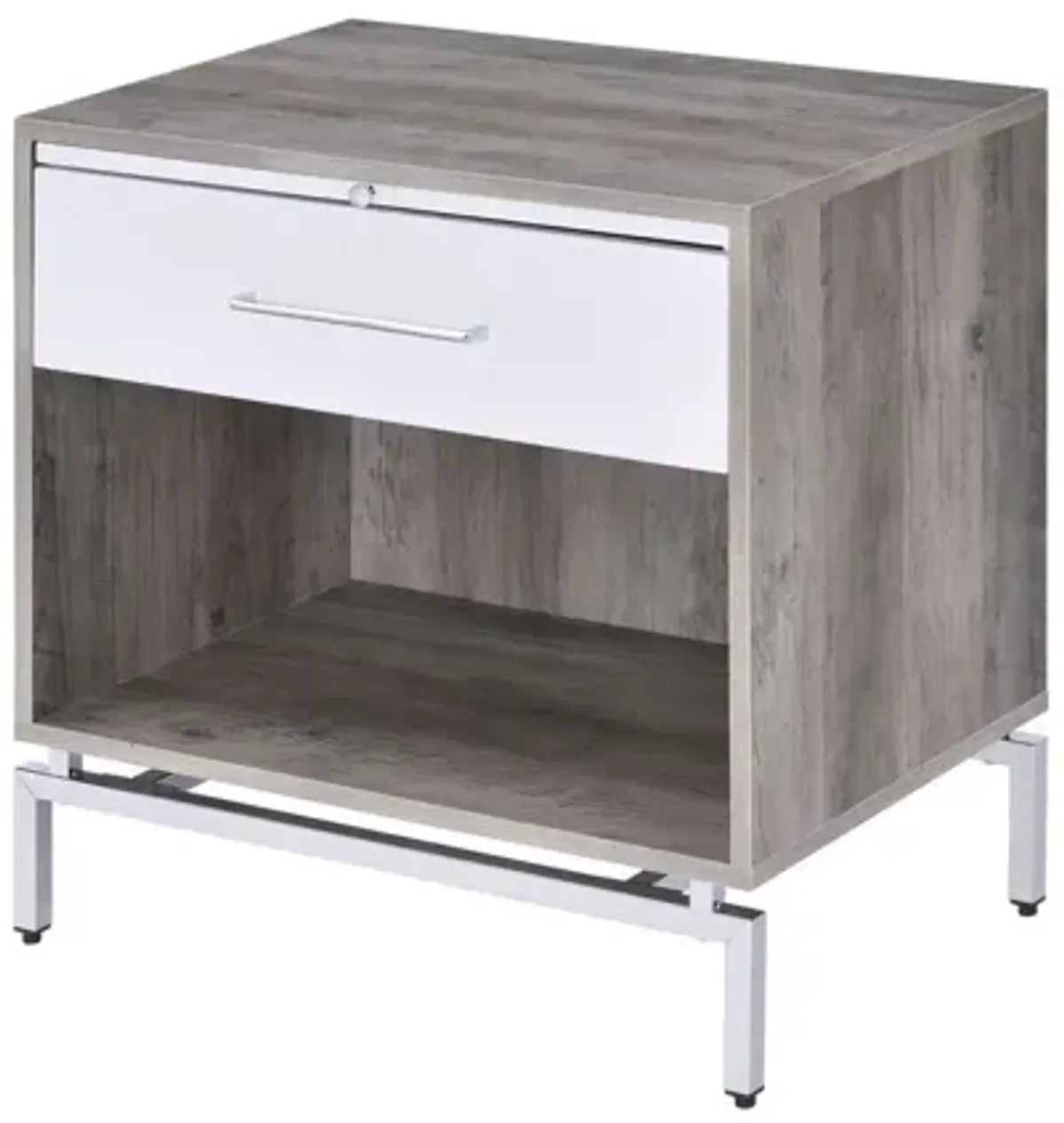 Cistus Accent Table, Weathered Gray Oak White