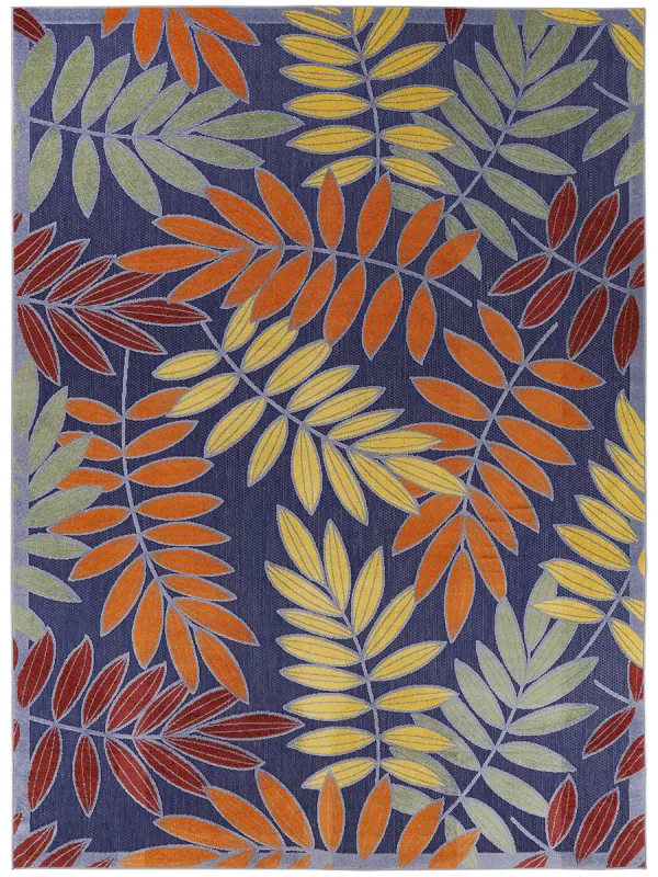 Aloha ALH18 Navy/Multicolor 5'3" x 7'5" Rug