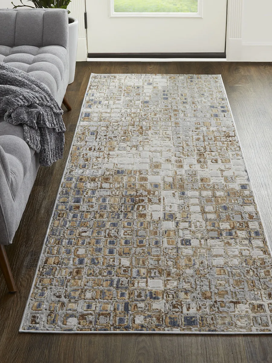 Laina 39G0F 3' x 5' Tan/Ivory/Blue Rug