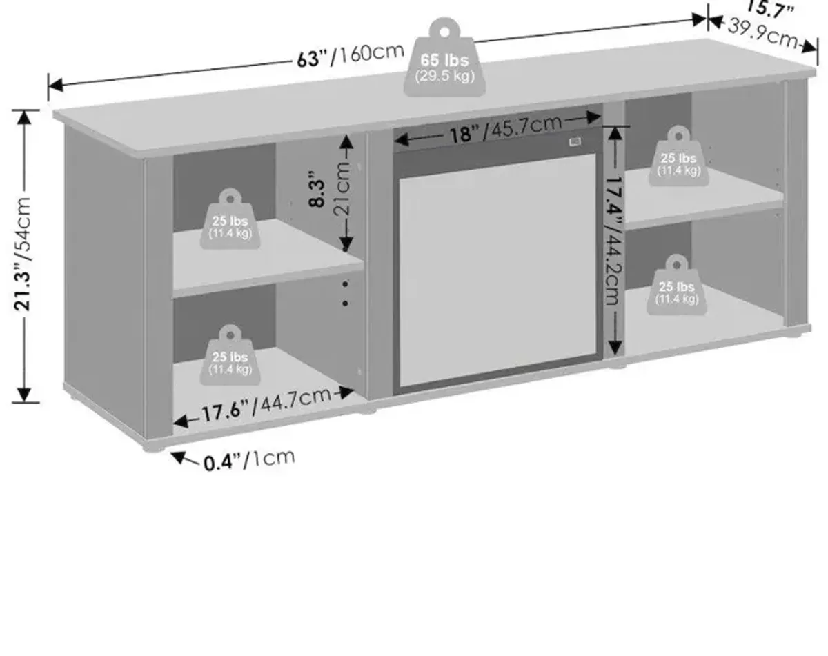 Electric Fireplace TV Stand, Entertainment Center for TV up to 60 Inch