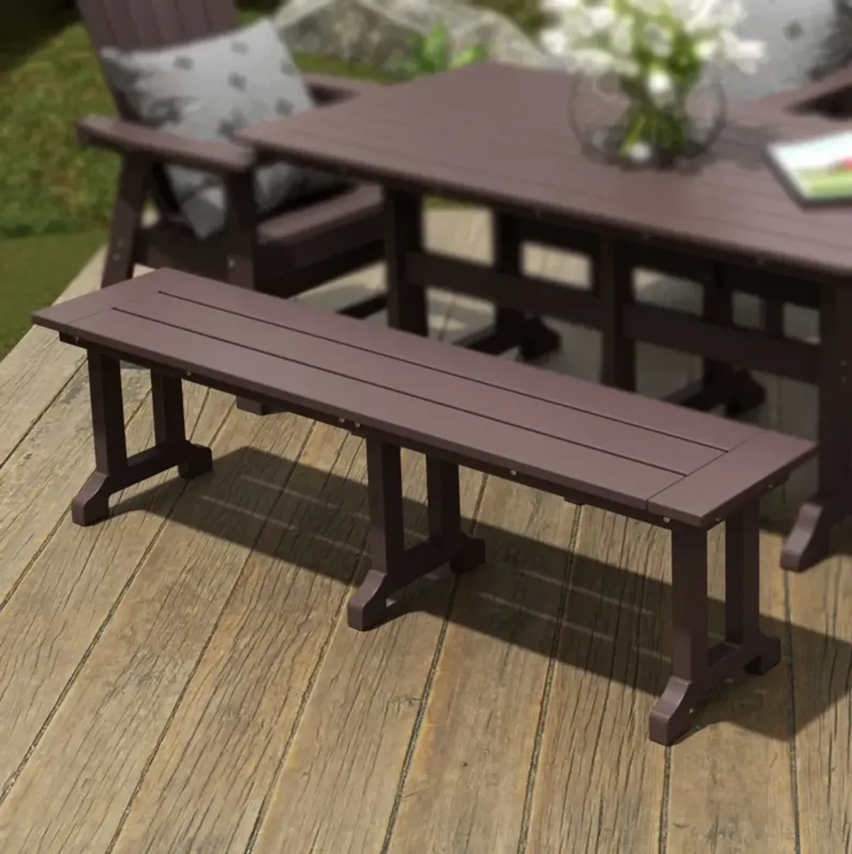 WestinTrends 65" Outdoor Dining Bench