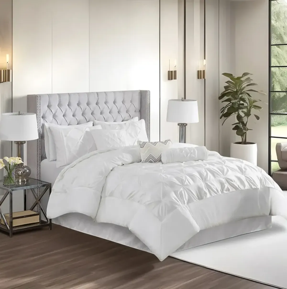 Gracie Mills Shelby 7-Piece Padded Comforter Set