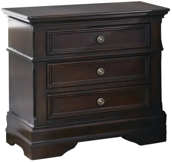 Cambridge 3-drawer Rectangular Nightstand Cappuccino