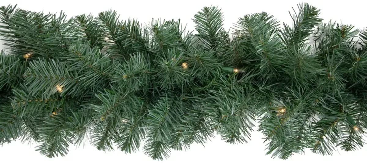 9' x 12" Pre-Lit Colorado Blue Spruce Artificial Christmas Garland  Clear Lights