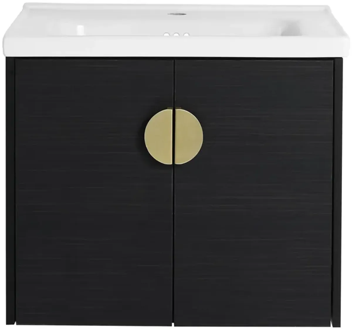 Gewnee 24 Inch Bathroom Vanity with Soft Close Doors and Integrated Sink