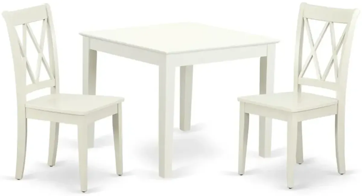 Dining Room Set Linen White, OXCL3-LWH-W