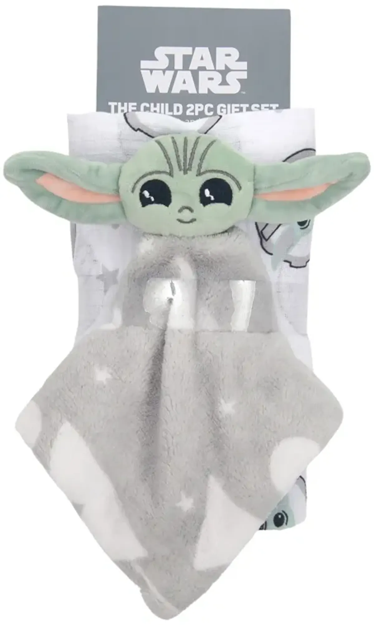 Lambs & Ivy Star Wars Baby Yoda/The Child Swaddle Blanket & Lovey Gift Set