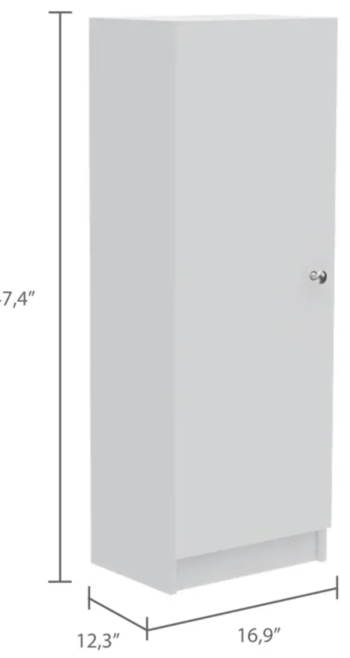 Richmond Rectangle Pantry Cabinet White