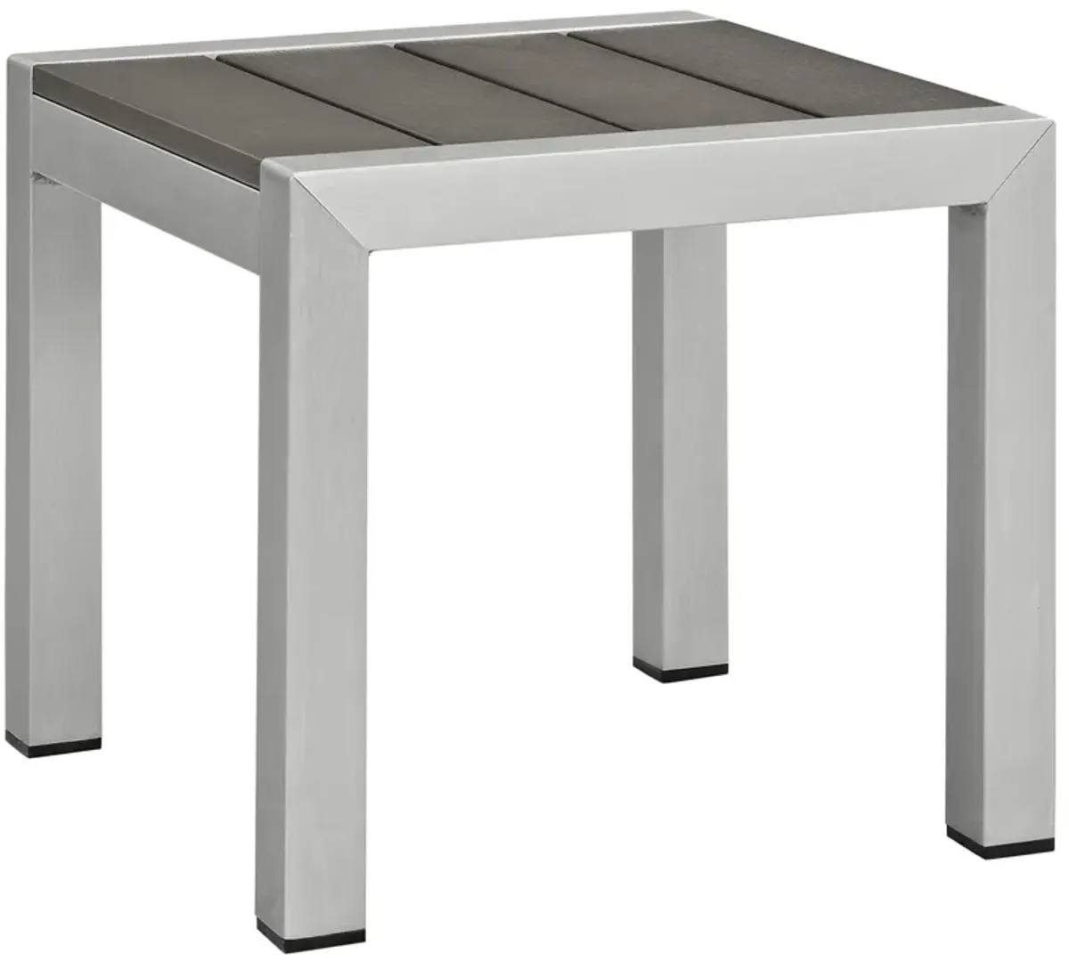 Shore 3 Piece Outdoor Patio Aluminum Set - Silver Gray