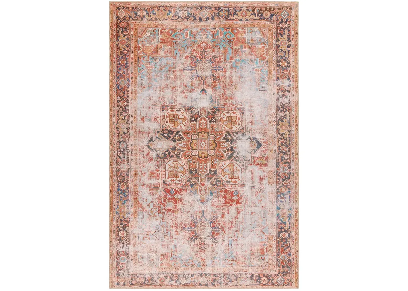 Garcia Matias Orange 3' x 8' Runner Rug