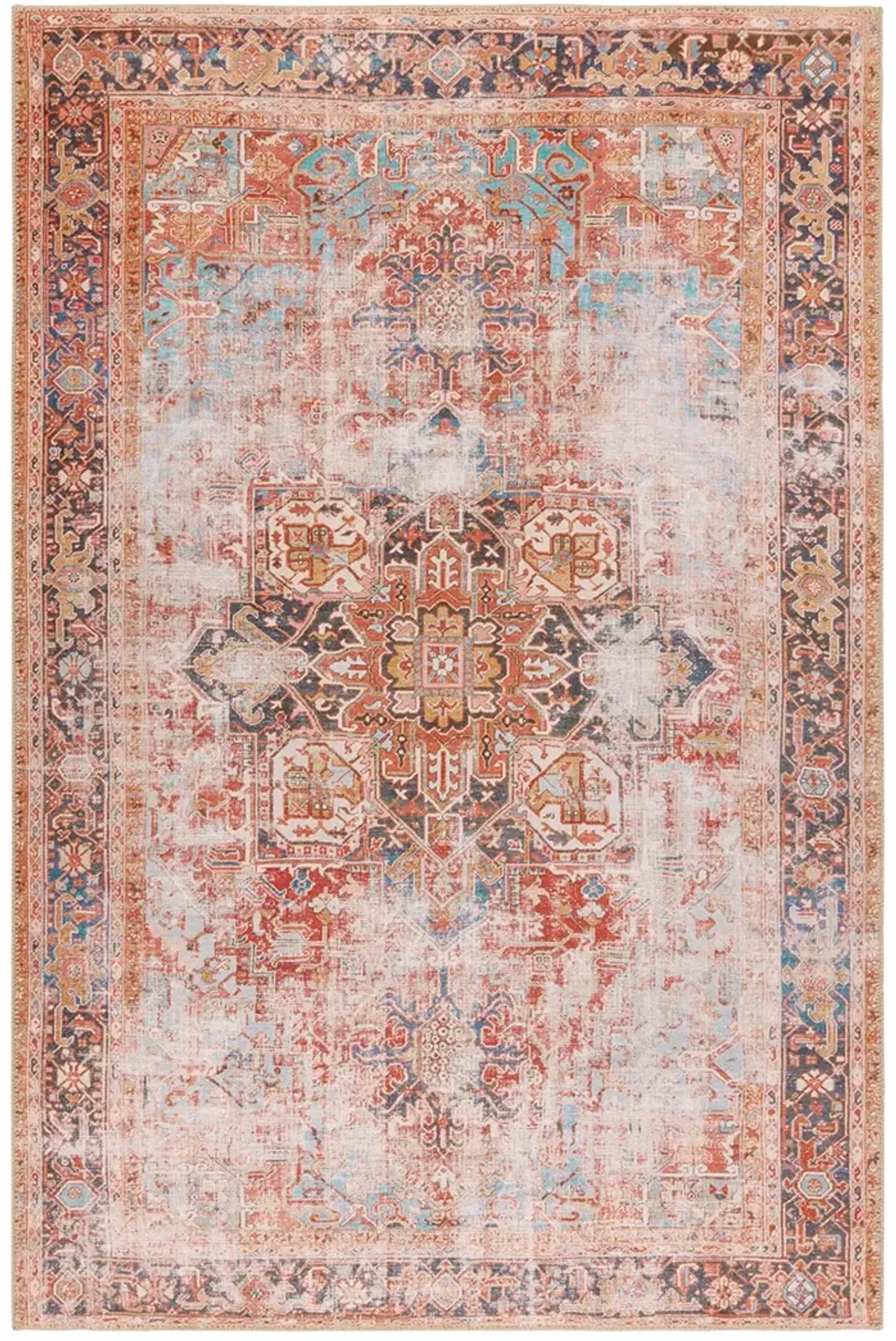 Garcia Matias Orange 3' x 8' Runner Rug