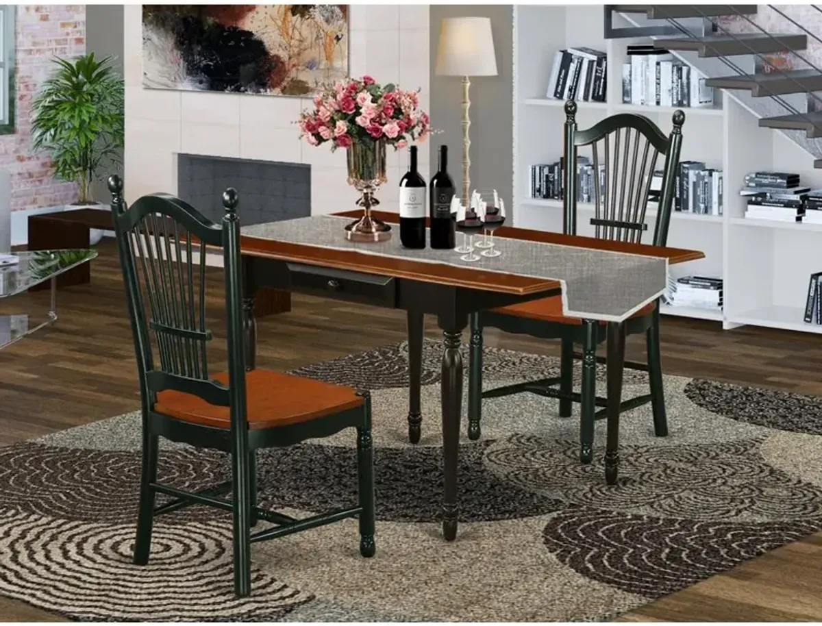 Dining Room Set Black & Cherry