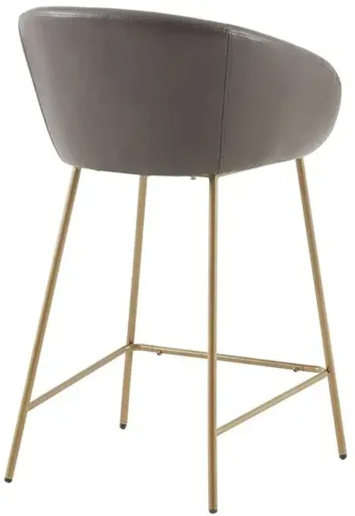 Belen Kox Upholstered Counter Stool with Brown and Gold Finish, Belen Kox