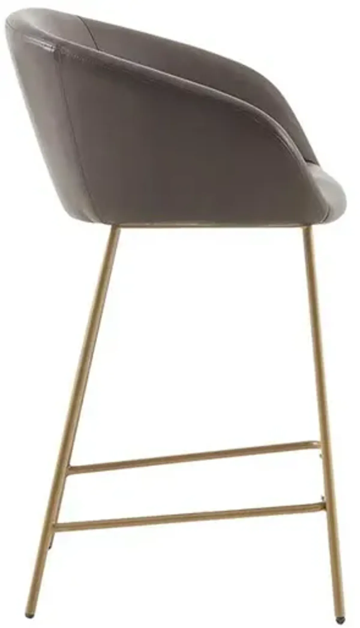 Belen Kox Upholstered Counter Stool with Brown and Gold Finish, Belen Kox