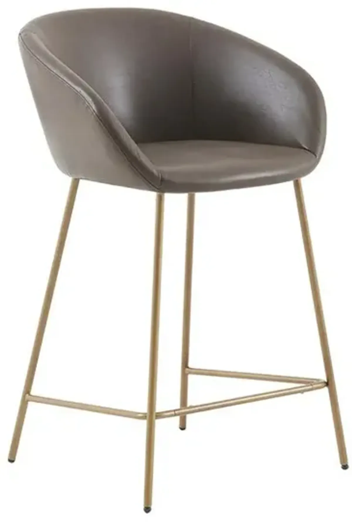 Belen Kox Upholstered Counter Stool with Brown and Gold Finish, Belen Kox