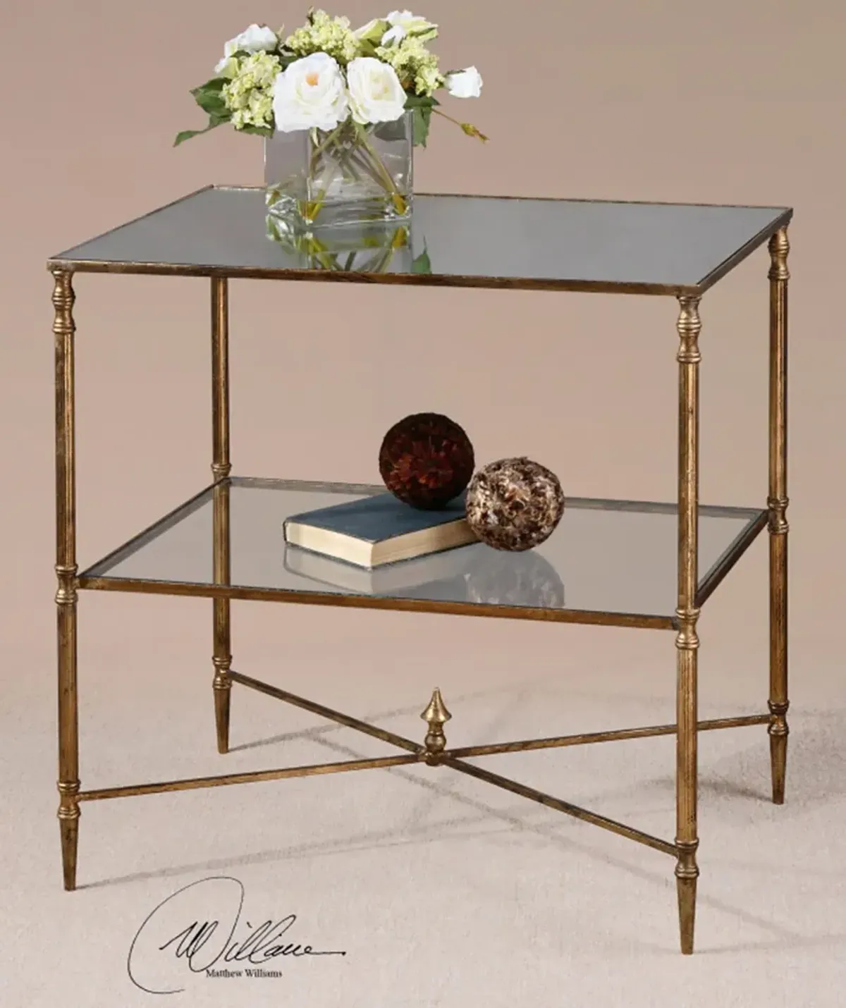 Uttermost Henzler Mirrored Glass Lamp Table