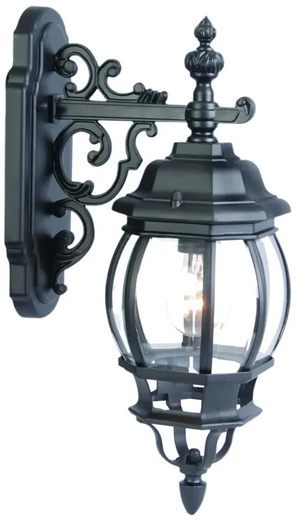 Hivvago Matte Black Hanging Glass Globe Wall Light