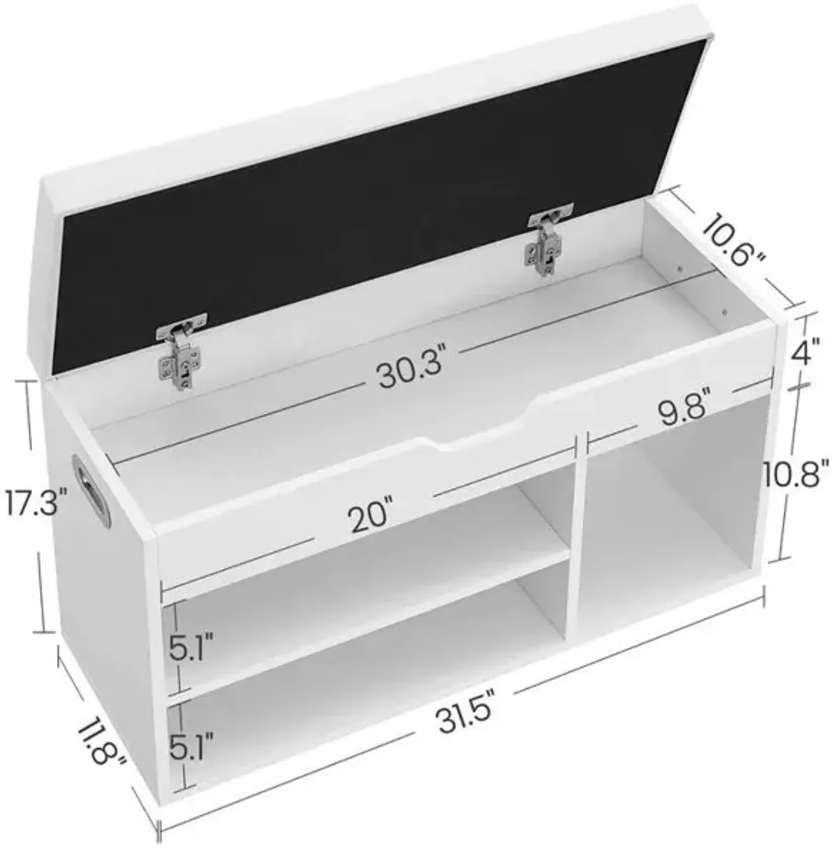 Storage Bench with Cushion for Versatile Seating and Hidden Storage