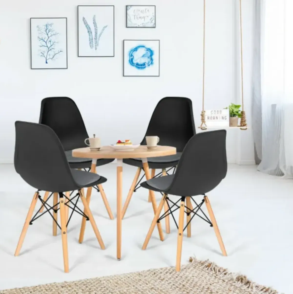 2 Pcs Dining Chair Mid Century Modern DSW Chair Furniture