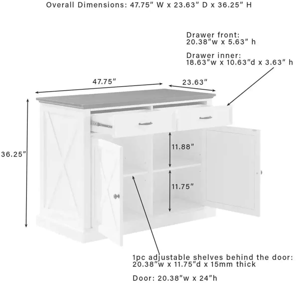 Crosley Furniture Clifton Kitchen Island