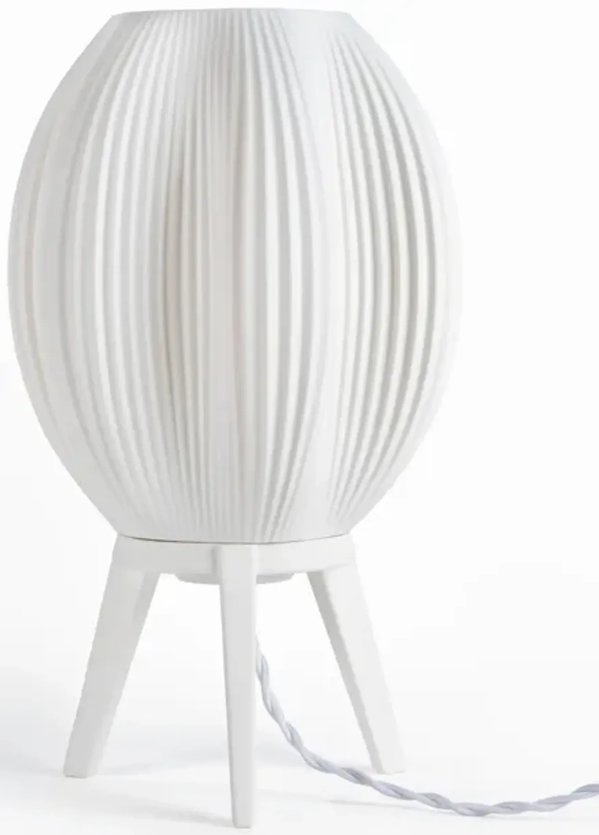 Wavy Modern Contemporary Plant-Based PLA 3D Printed Dimmable LED Table Lamp