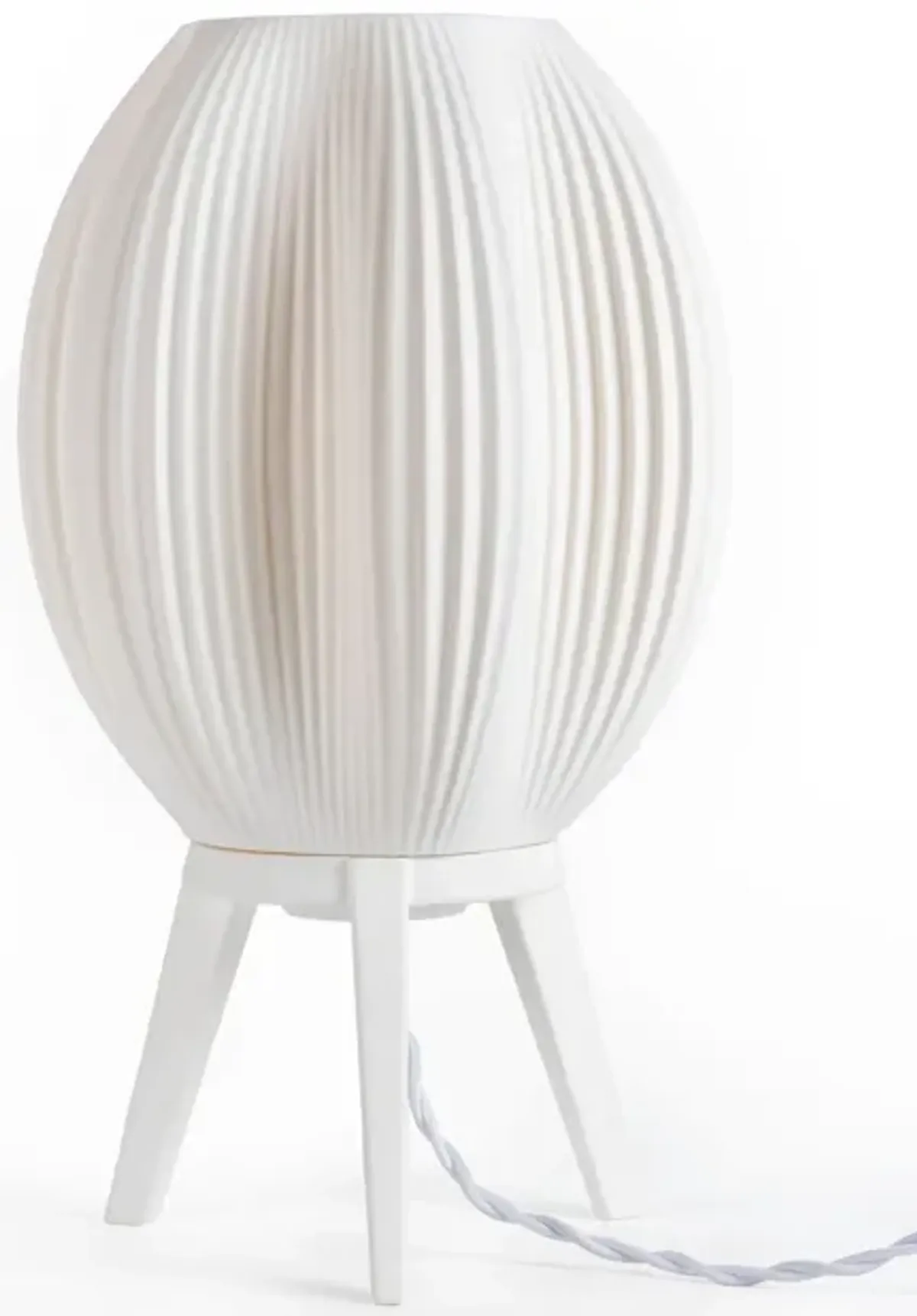 Wavy Modern Contemporary Plant-Based PLA 3D Printed Dimmable LED Table Lamp