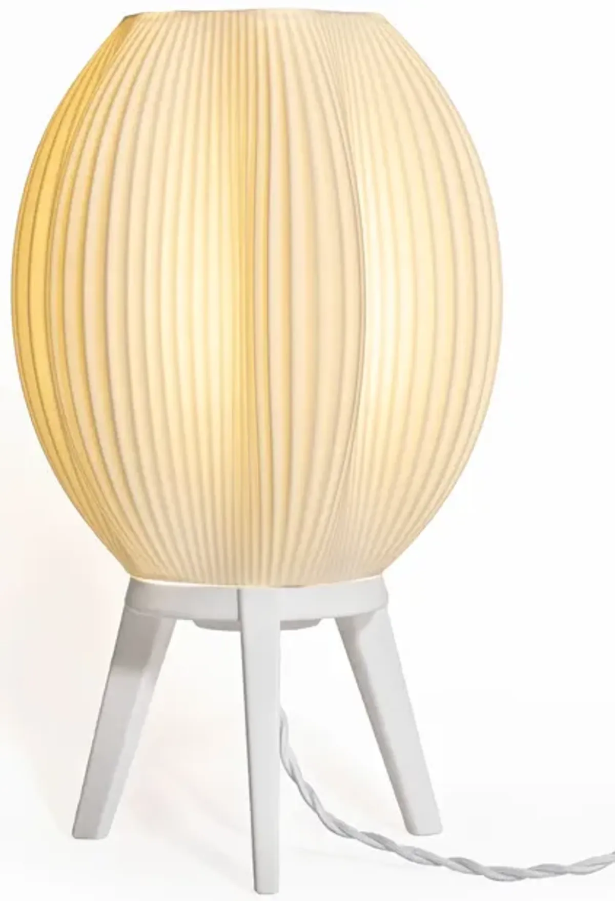 Wavy Modern Contemporary Plant-Based PLA 3D Printed Dimmable LED Table Lamp