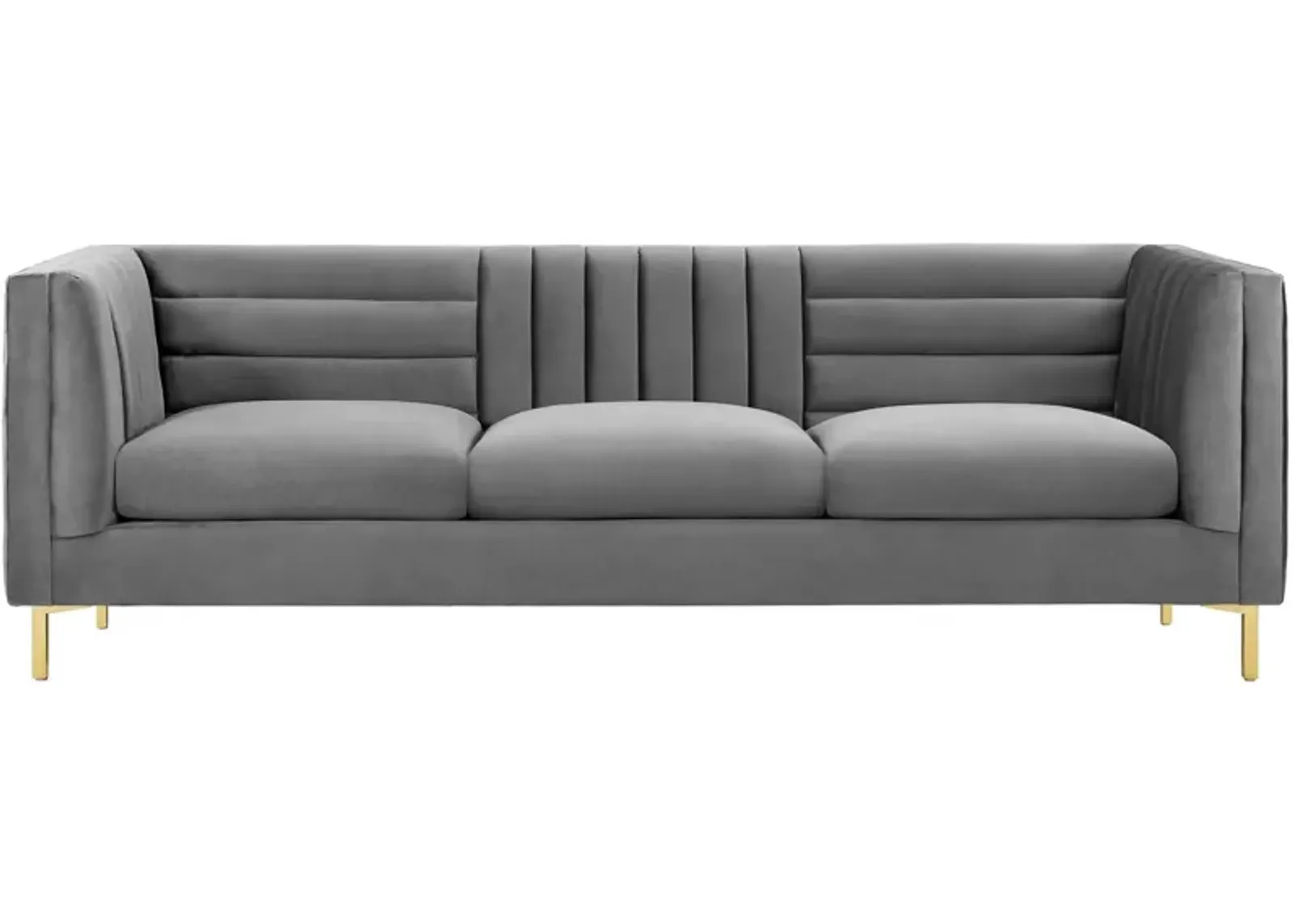 Ingenuity Channel Tufted Performance Velvet Sofa