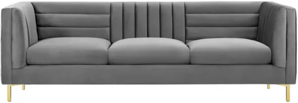 Ingenuity Channel Tufted Performance Velvet Sofa