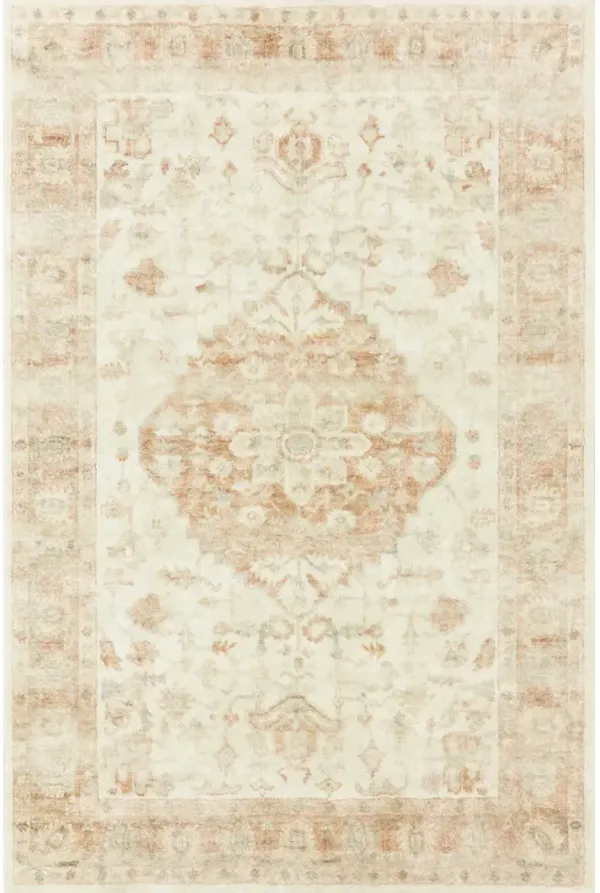 Rosette ROS03 Ivory/Terracotta 3'3" x 5'3" Rug