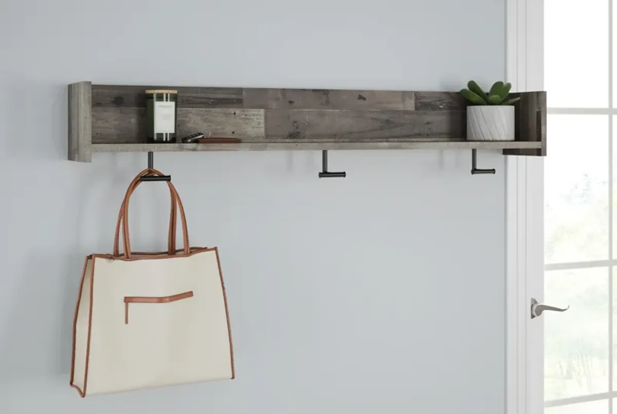 Neilsville Wall Mounted Coat Rack w/Shelf