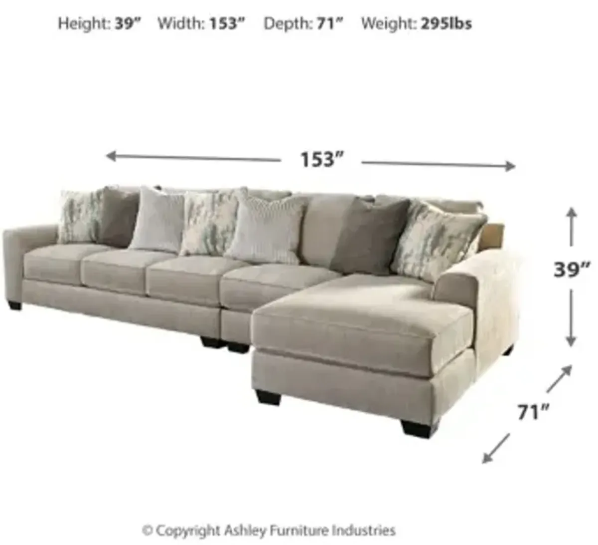 Ardsley 3-Piece Sectional with Chaise