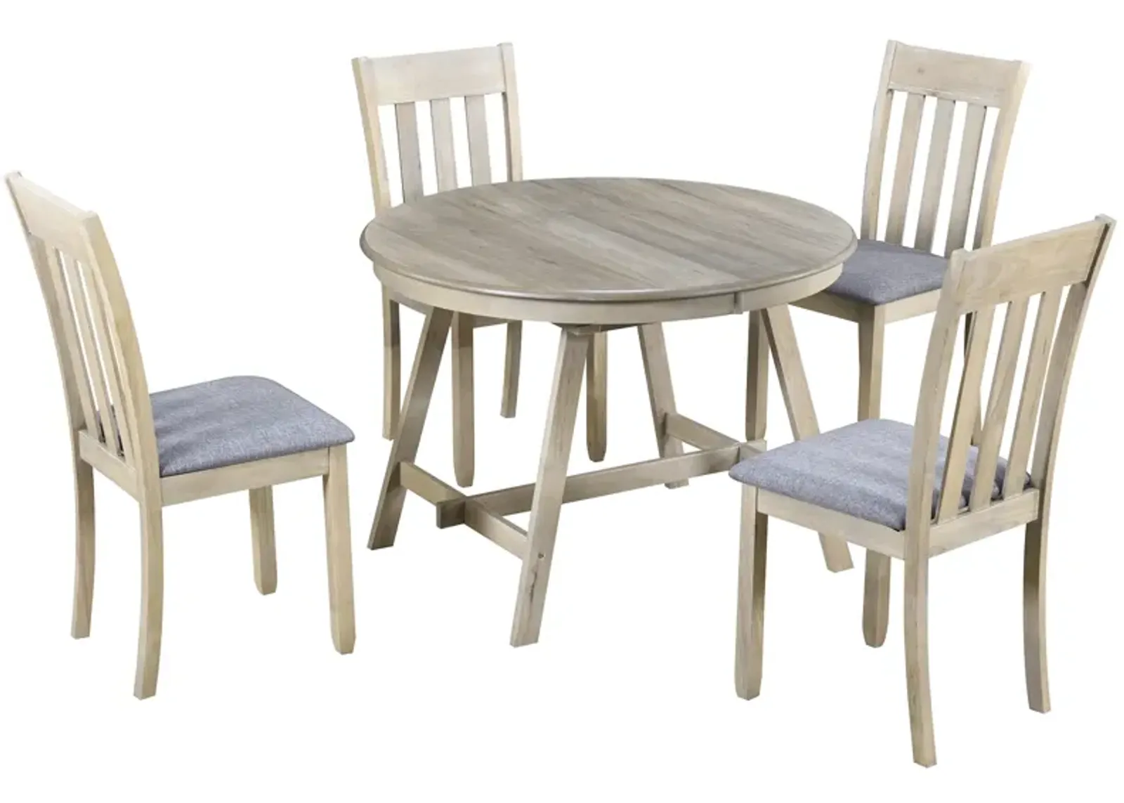 5-Piece Wood Dining Table Set