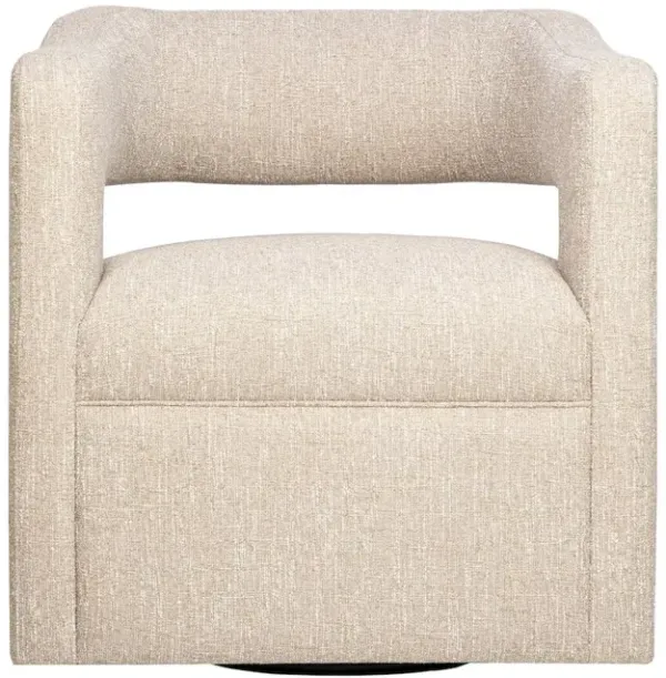 Jofran Lexy Modern Sculpted Curved Upholstered Swivel Accent Chair