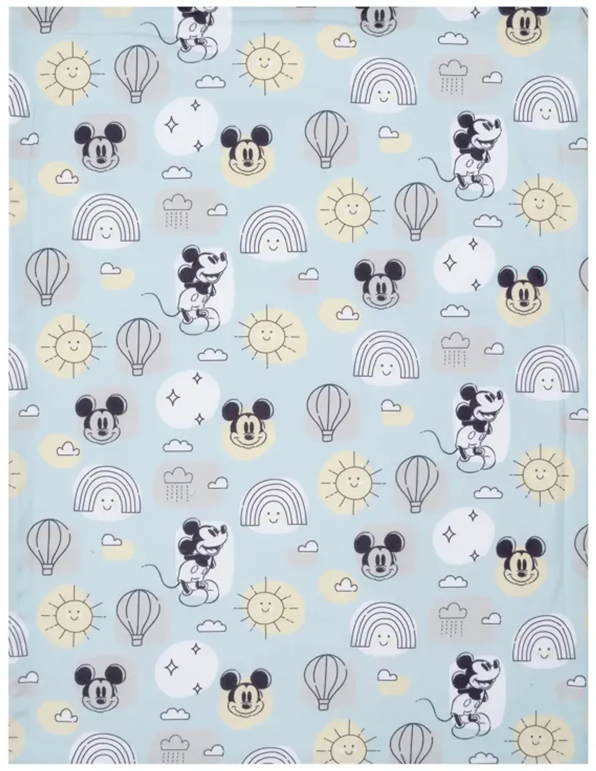 Lambs & Ivy Disney Baby Classic Mickey Mouse Blue/White Soft Fleece Baby Blanket