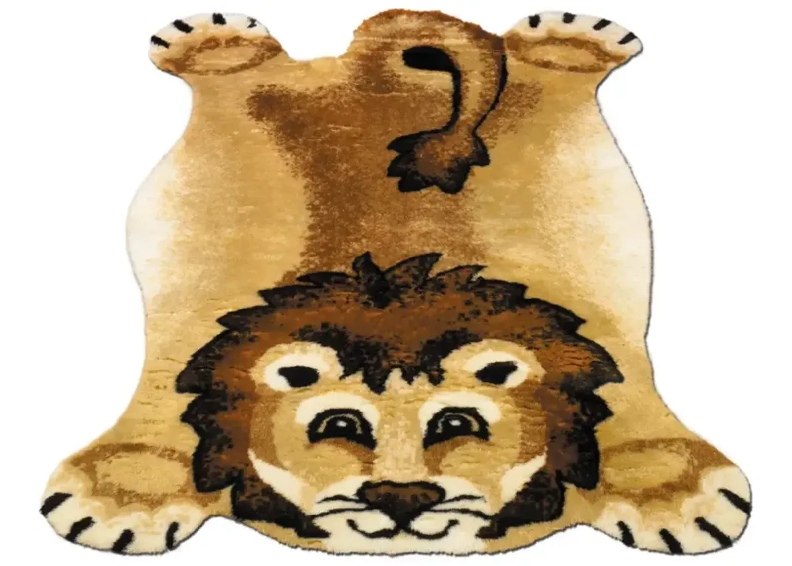 Walk on Me Faux Fur Super Soft Kids Lion Area Rug Made in France