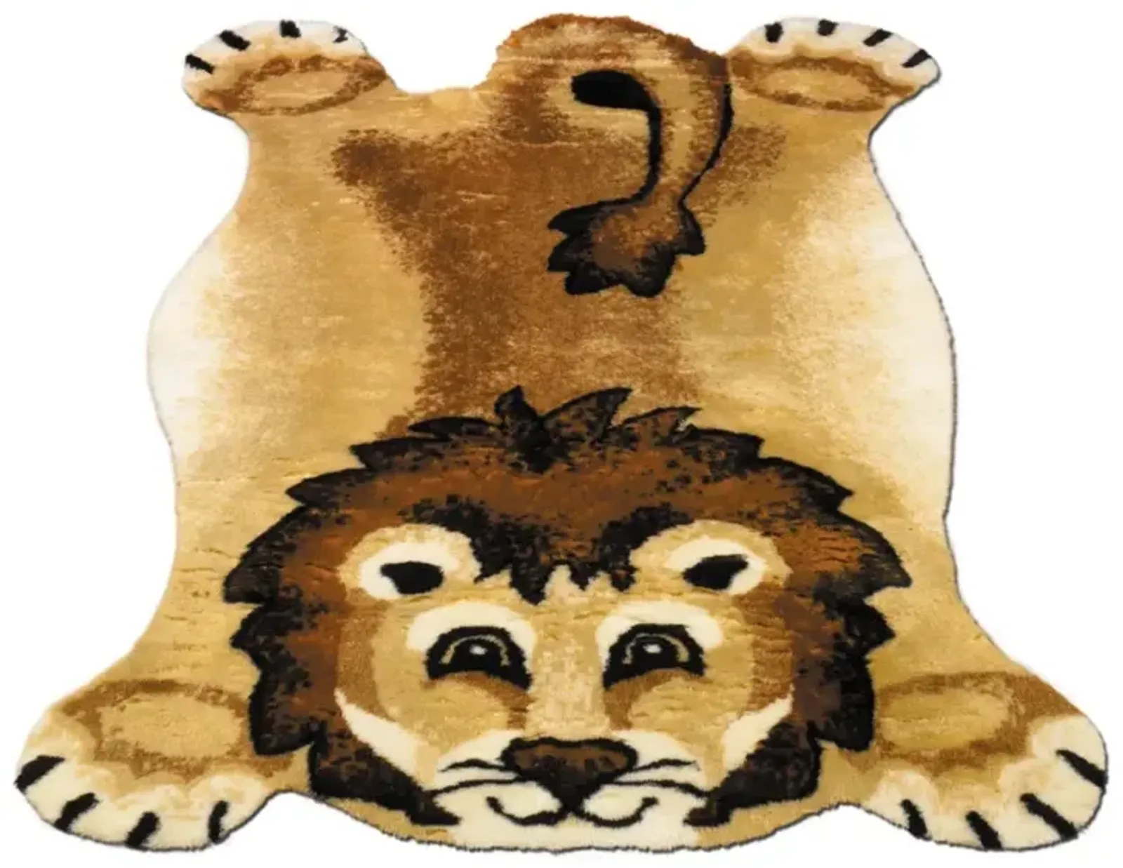 Walk on Me Faux Fur Super Soft Kids Lion Area Rug Made in France