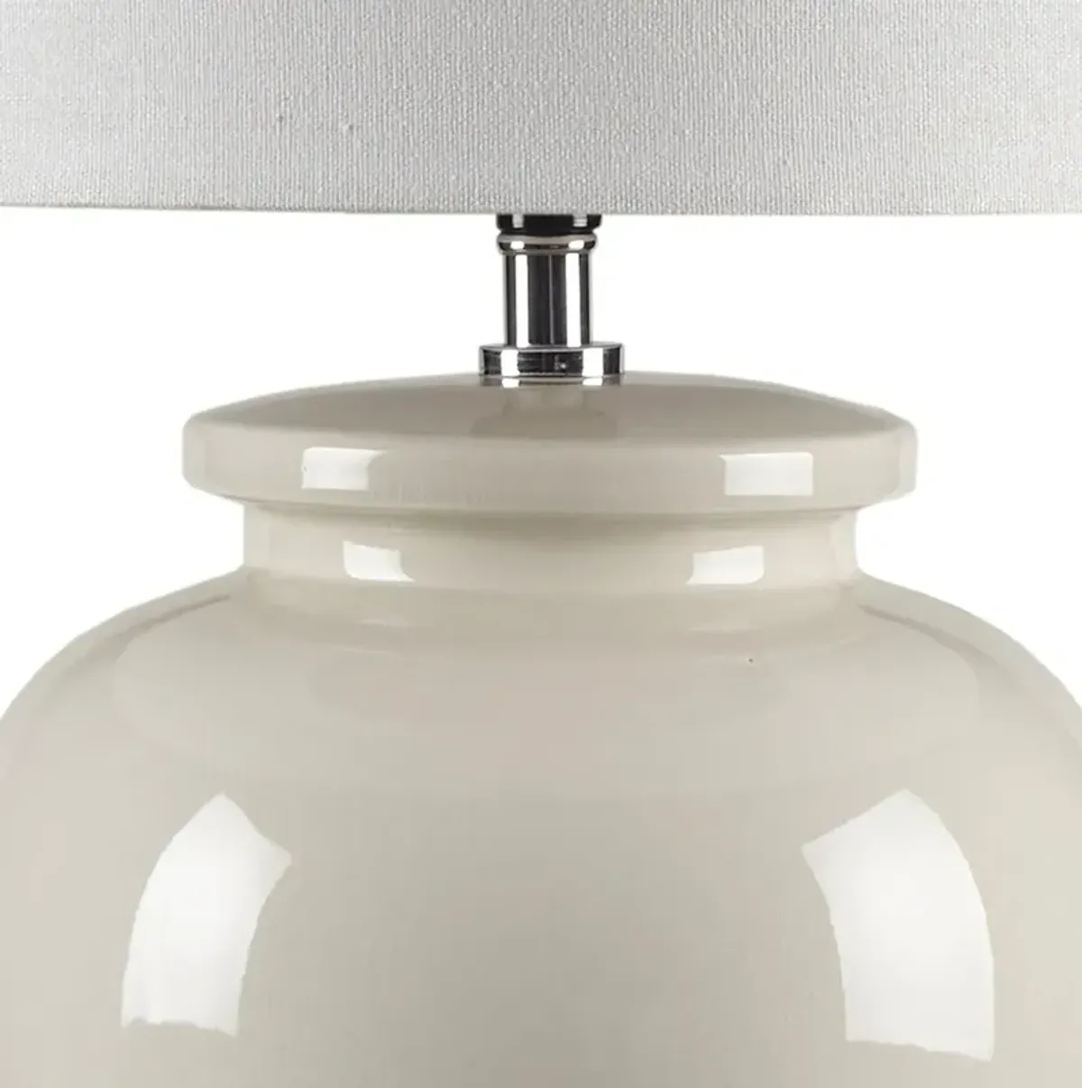 Gracie Mills Lizeth Round Ceramic Base Table Lamp