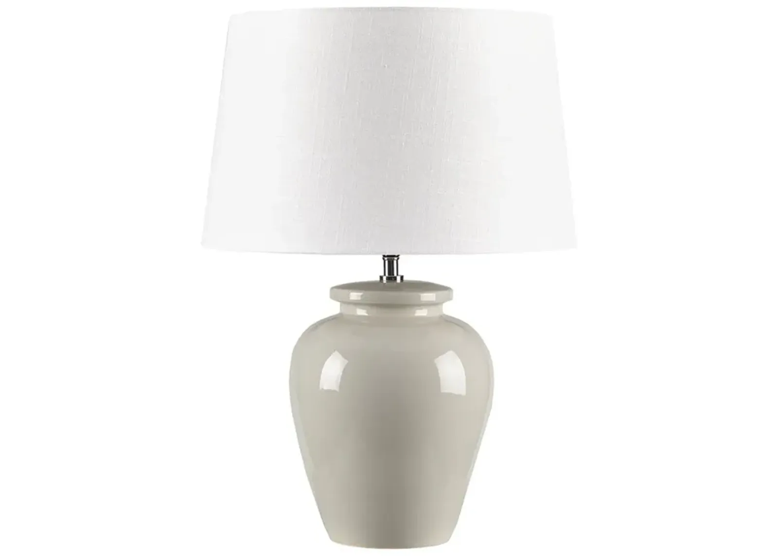 Gracie Mills Lizeth Round Ceramic Base Table Lamp