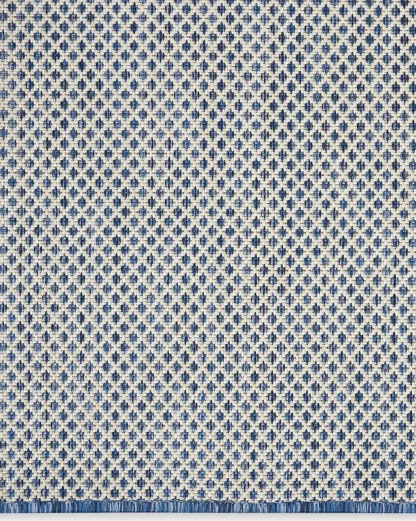 Courtyard COU01 Ivory/Blue 2'2" x 8' Rug