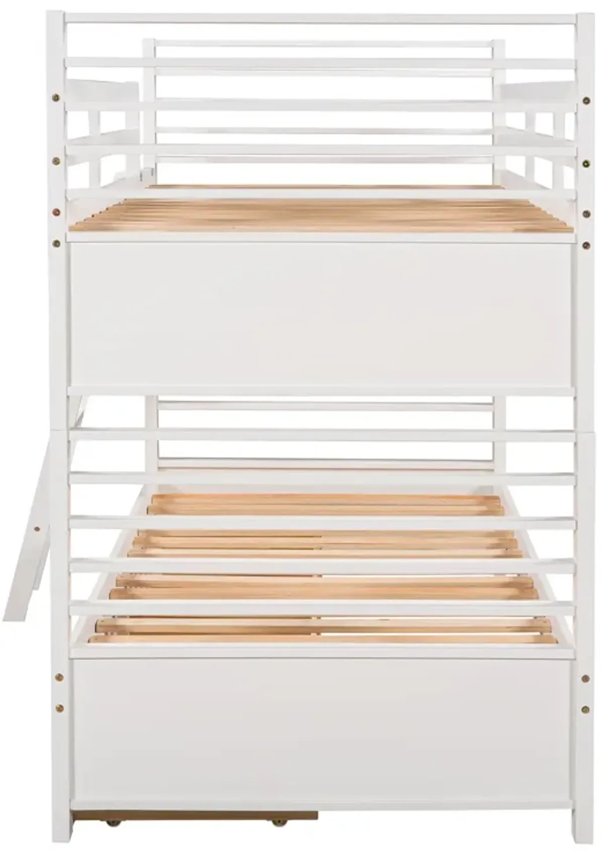 Merax Solid Wood Bunk Bed with Two Storage Drawers