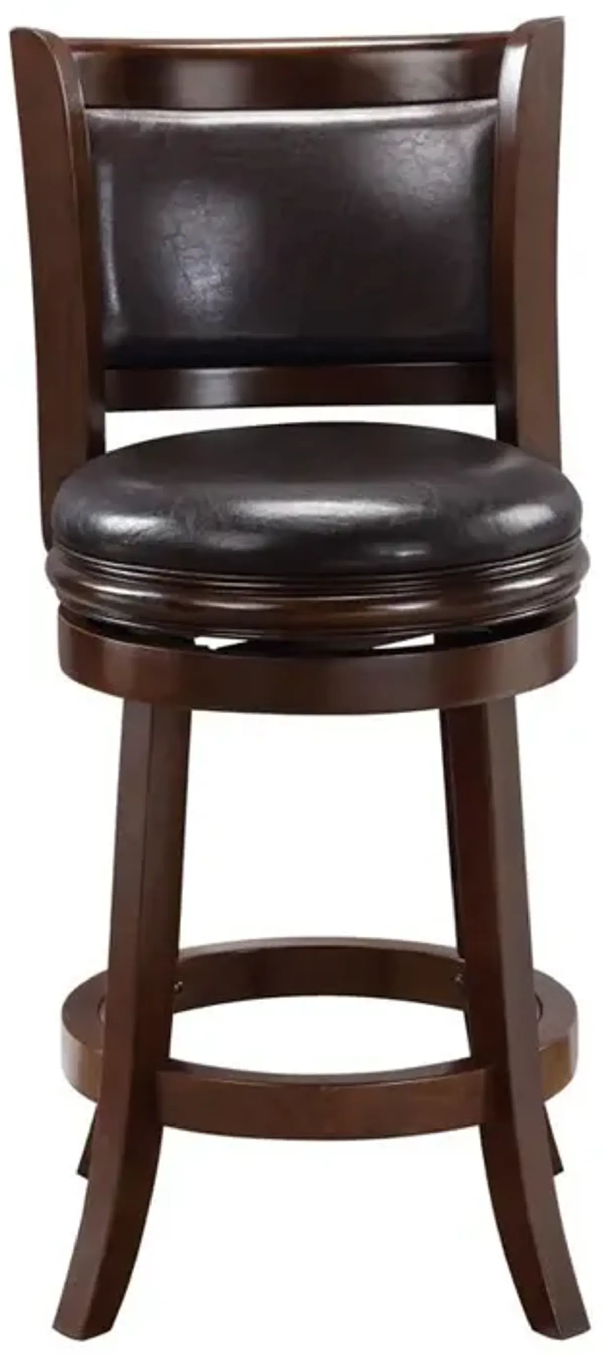 Boraam Augusta Swivel Counter Stool - Cappuccino/Dark Brown Faux Leather