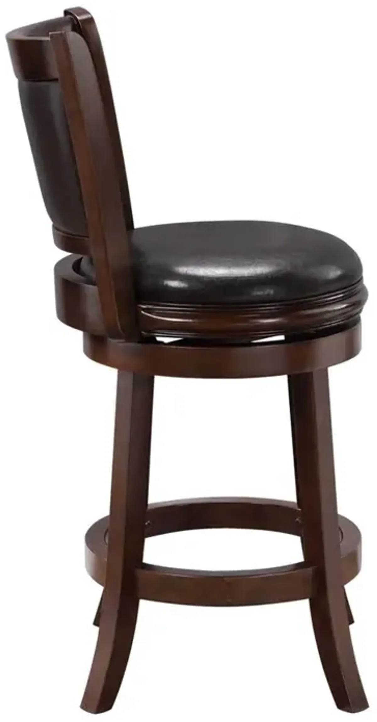 Boraam Augusta Swivel Counter Stool - Cappuccino/Dark Brown Faux Leather