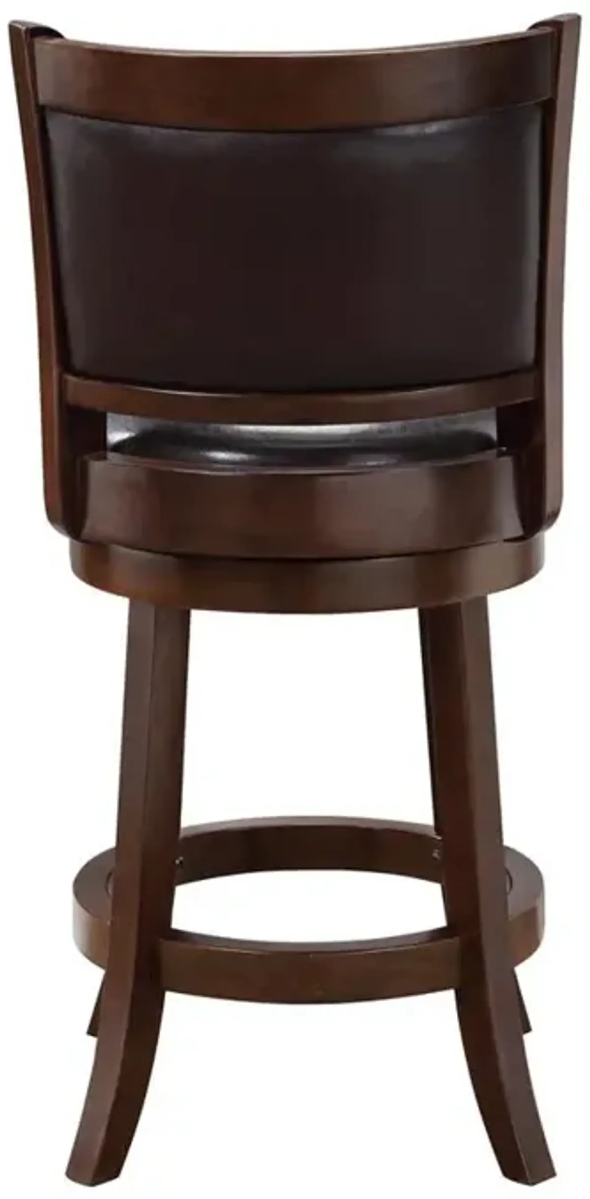 Boraam Augusta Swivel Counter Stool - Cappuccino/Dark Brown Faux Leather