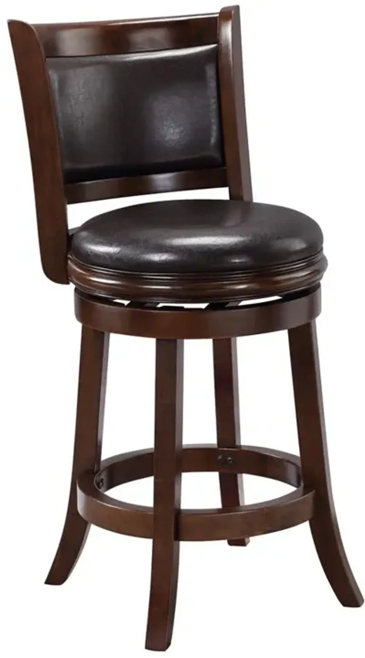 Boraam Augusta Swivel Counter Stool - Cappuccino/Dark Brown Faux Leather