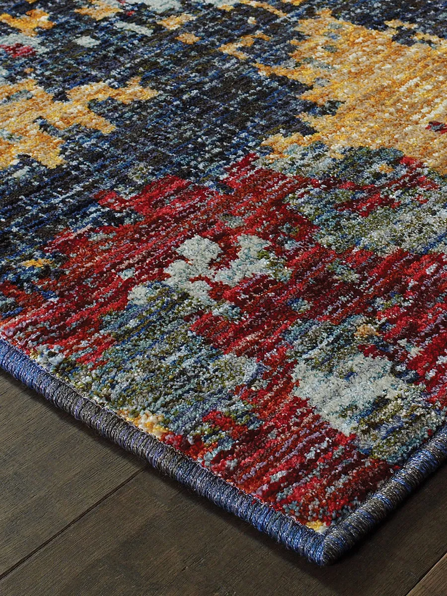 Evolution 2'6" x 12' Blue Rug