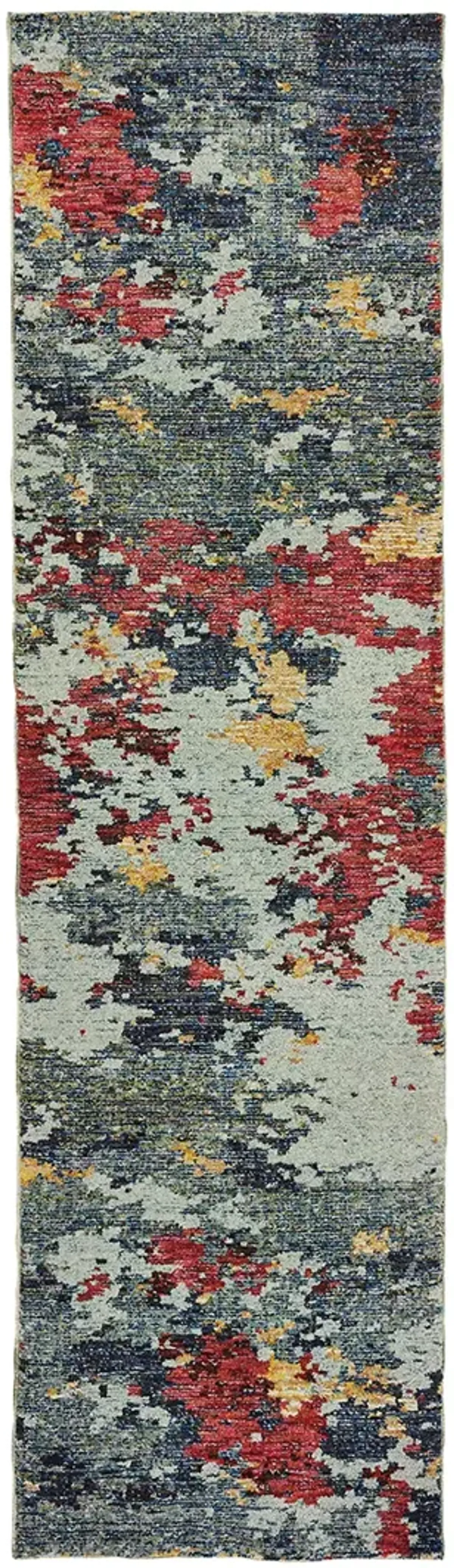 Evolution 2'6" x 12' Blue Rug