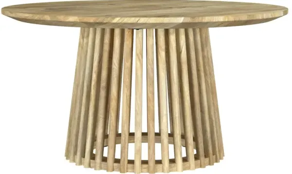 Touhy Round Solid Wood Cocktail Coffee Table Natural Mango