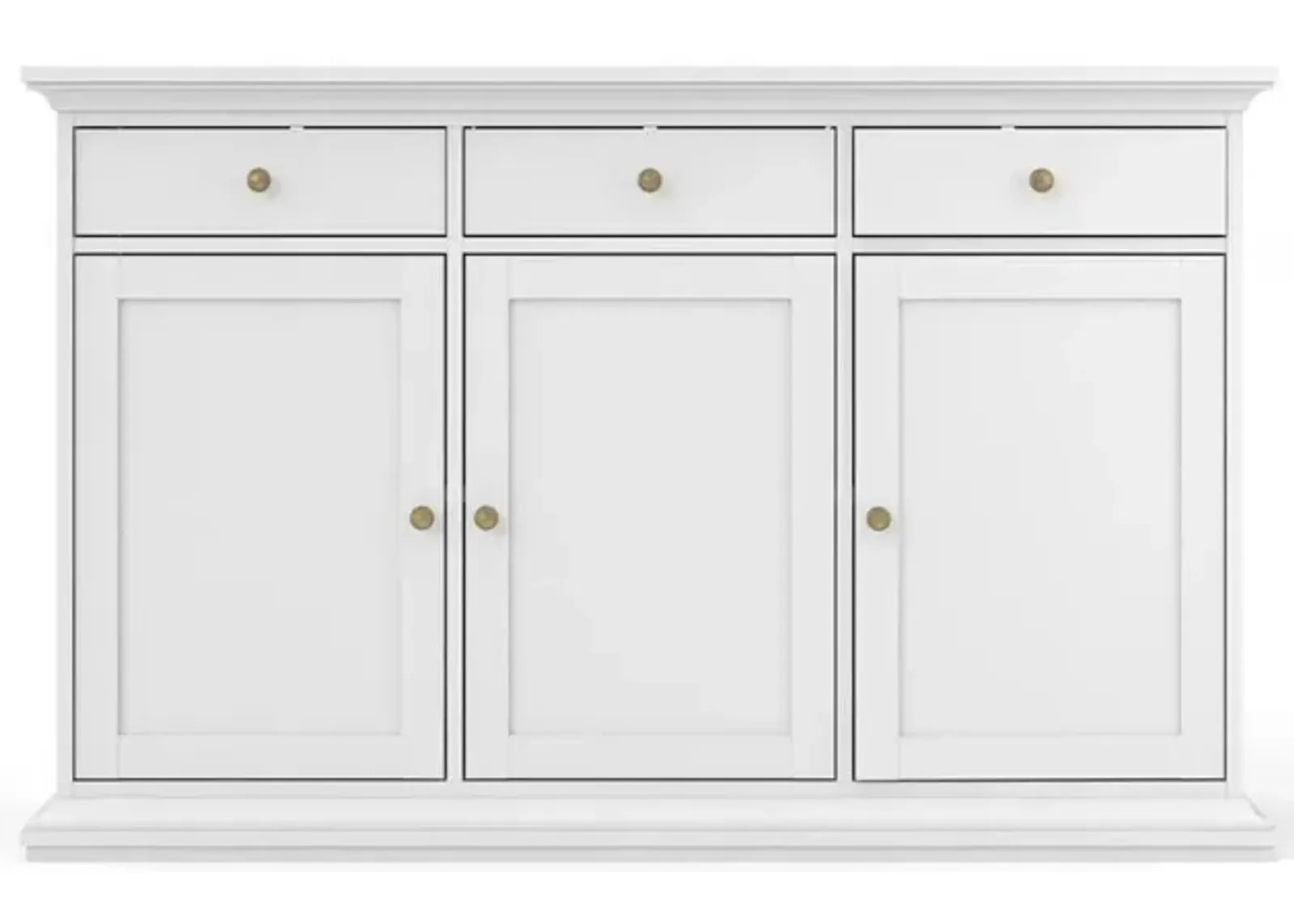 Tvilum Sideboard with 3 Doors and 3 Drawers, White